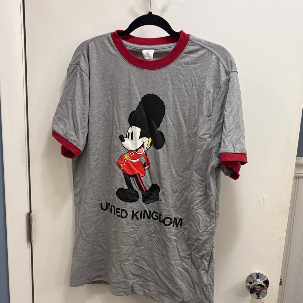 Disney Gray and Red Mickey Mouse Tee